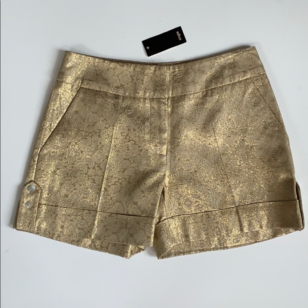 NWT Single shorts gold color size P